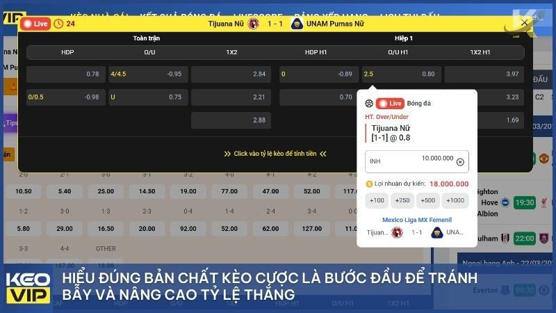 Cách Đọc Kèo Bóng Đá: Cẩm Nang Giải Mã "Ngôn Ngữ" Nhà Cái Từ A - Z 1 Cách đọc kèo bóng đá không chỉ là nhìn những con số, mà là khả năng "đọc vị" xác suất thắng thua và ý đồ ẩn sau mỗi tỷ lệ mà keonhacai đưa ra